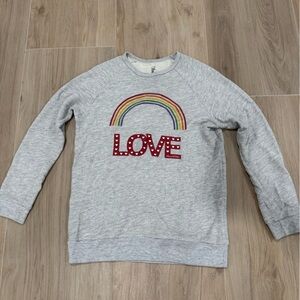 LAUREN MOSHI  Love Rainbow Kids Sweatshirt